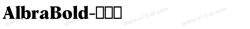 AlbraBold字体转换