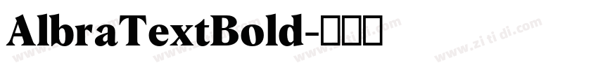 AlbraTextBold字体转换