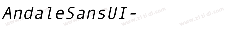 AndaleSansUI字体转换