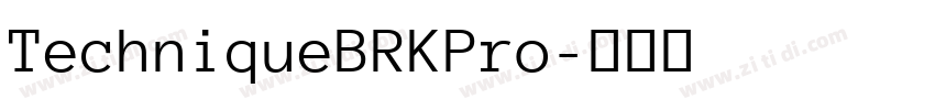 TechniqueBRKPro字体转换