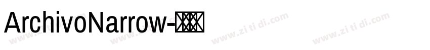 ArchivoNarrow字体转换