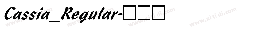 Cassia_Regular字体转换
