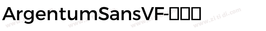 ArgentumSansVF字体转换