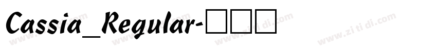 Cassia_Regular字体转换