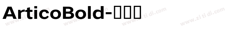 ArticoBold字体转换