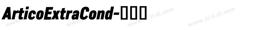 ArticoExtraCond字体转换