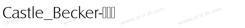 Castle_Becker字体转换