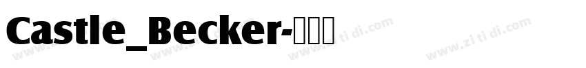 Castle_Becker字体转换