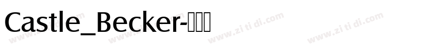 Castle_Becker字体转换