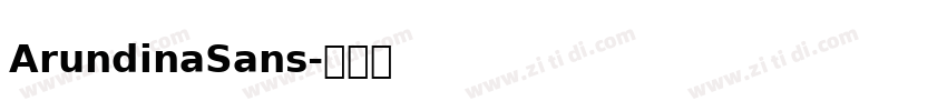 ArundinaSans字体转换