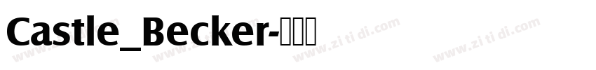 Castle_Becker字体转换