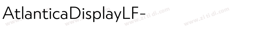 AtlanticaDisplayLF字体转换