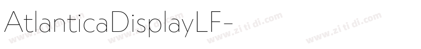 AtlanticaDisplayLF字体转换