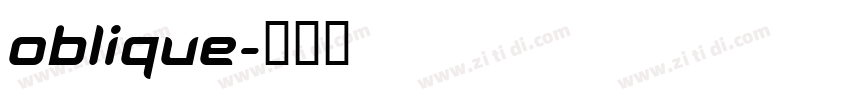 oblique字体转换
