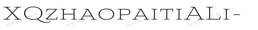 XQzhaopaitiALi字体转换