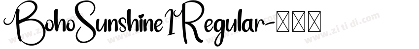 BohoSunshine1Regular字体转换