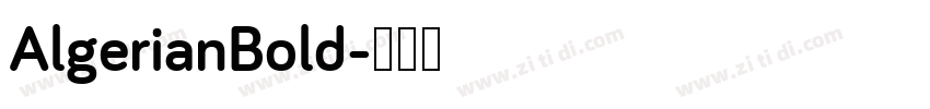 AlgerianBold字体转换
