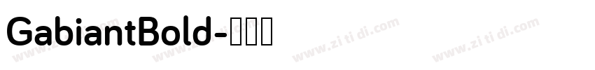 GabiantBold字体转换