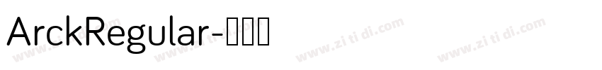 ArckRegular字体转换