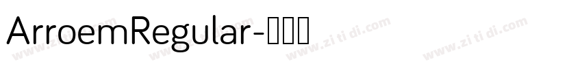 ArroemRegular字体转换