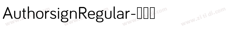 AuthorsignRegular字体转换