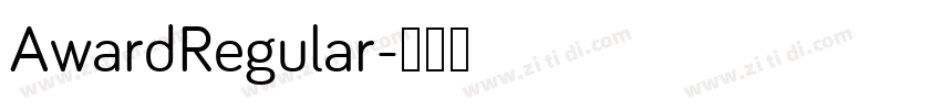 AwardRegular字体转换