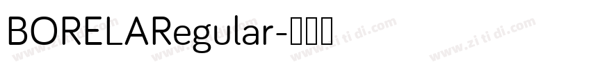 BORELARegular字体转换
