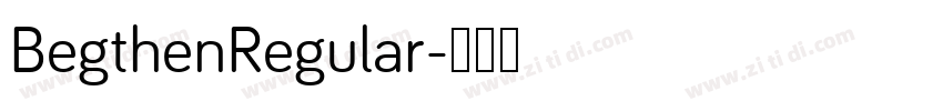 BegthenRegular字体转换