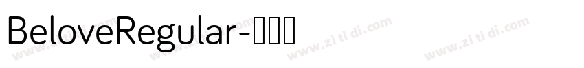 BeloveRegular字体转换