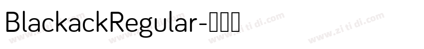BlackackRegular字体转换