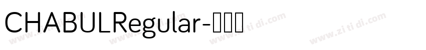 CHABULRegular字体转换