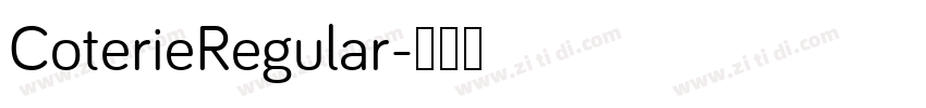 CoterieRegular字体转换