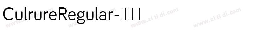 CulrureRegular字体转换
