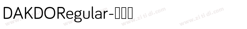 DAKDORegular字体转换