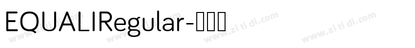 EQUALIRegular字体转换