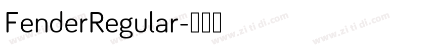 FenderRegular字体转换