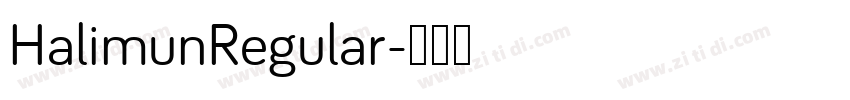 HalimunRegular字体转换