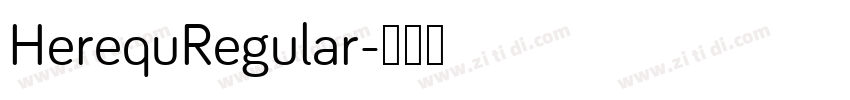HerequRegular字体转换