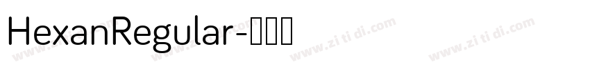 HexanRegular字体转换