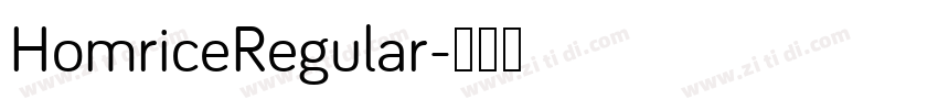 HomriceRegular字体转换