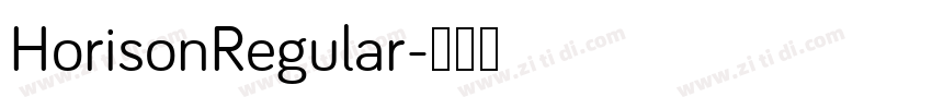 HorisonRegular字体转换