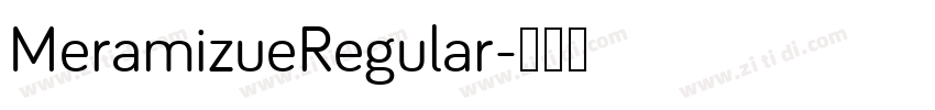 MeramizueRegular字体转换