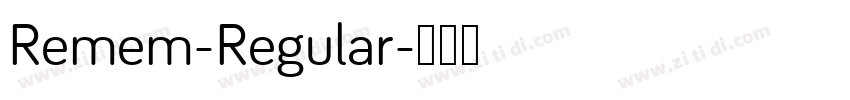 Remem-Regular字体转换