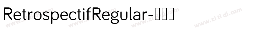 RetrospectifRegular字体转换