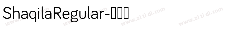 ShaqilaRegular字体转换