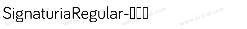 SignaturiaRegular字体转换