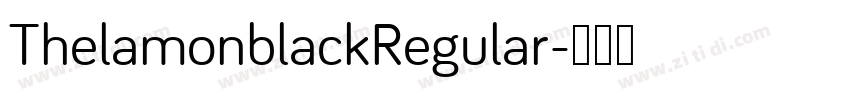 ThelamonblackRegular字体转换