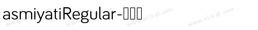 asmiyatiRegular字体转换