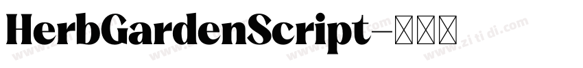 HerbGardenScript字体转换
