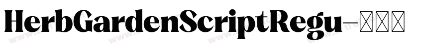 HerbGardenScriptRegu字体转换